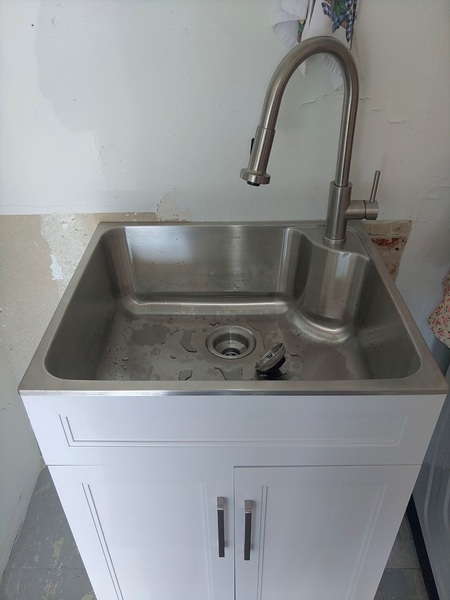 Install Laundry Tub With Cabinet In Hudson, FL Thumbnail